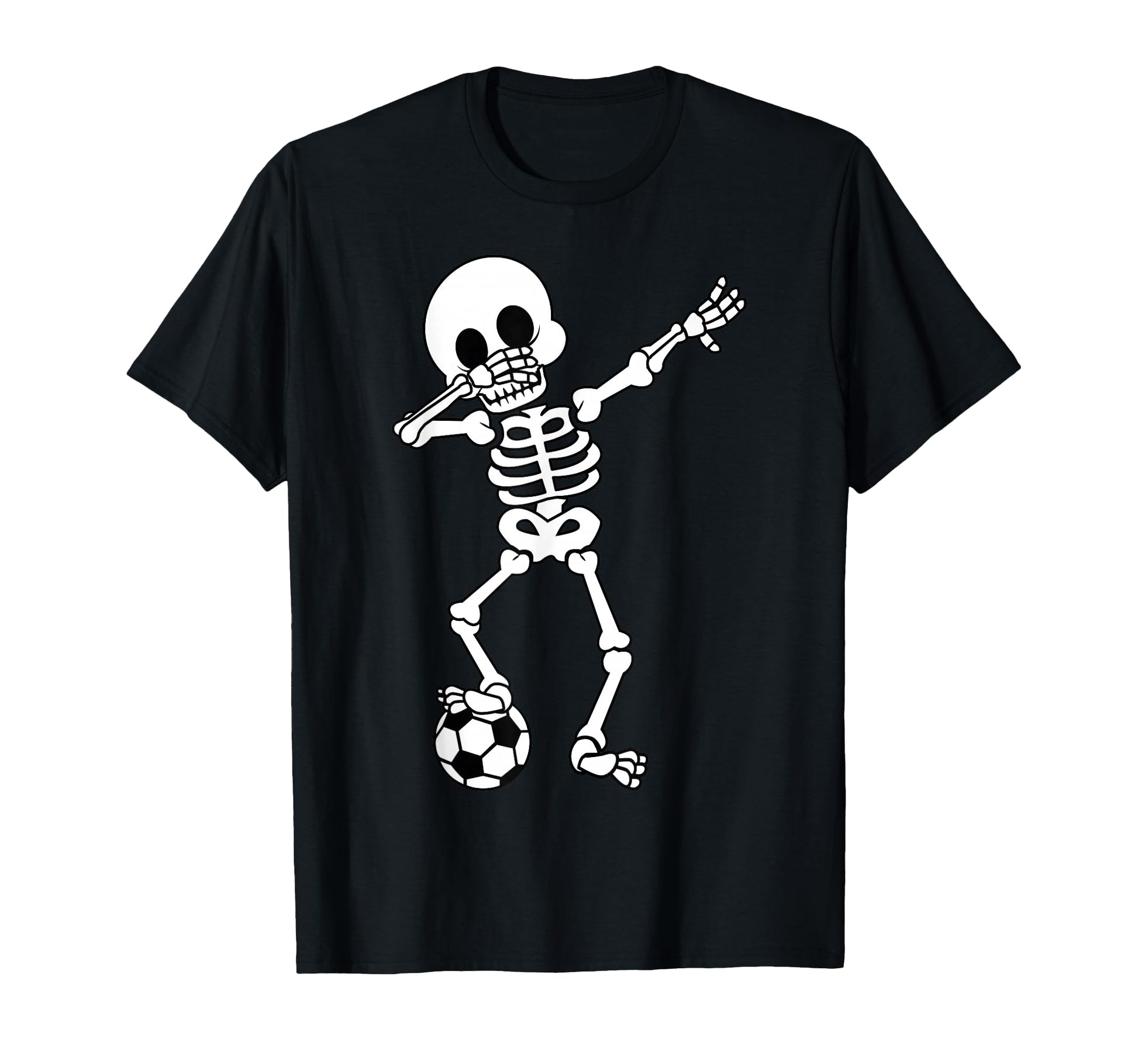 Soccer Dabbing Skeleton Halloween Soccer T-Shirt - Custom Art Print Unisex - T-Shirt, Sweatshirt, Hoodie
