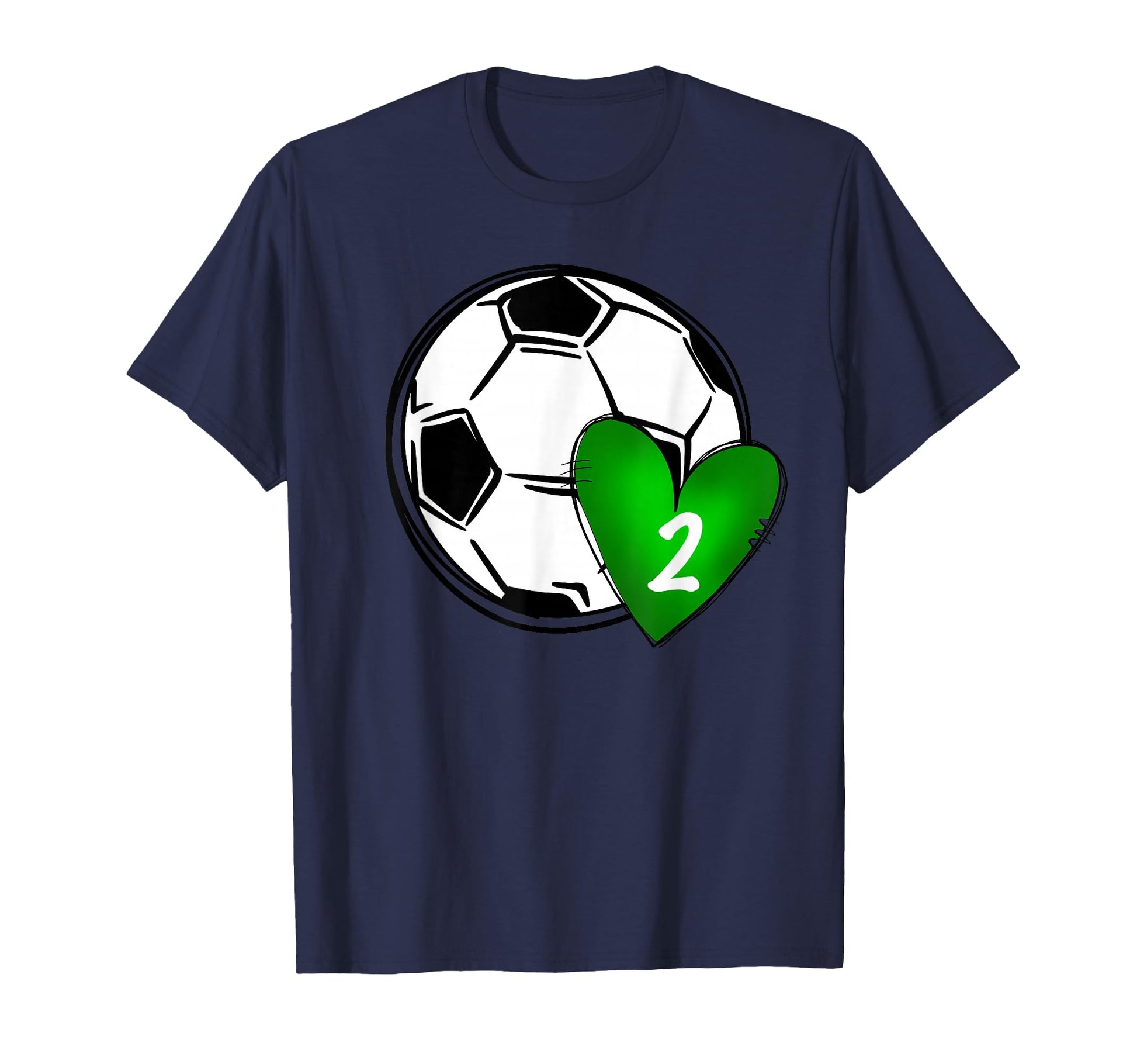 Womens Custom Soccer Mom Number 2 Heart T-Shirt - Aesthetic Graphic Unisex - T-Shirt, Sweatshirt, Hoodie
