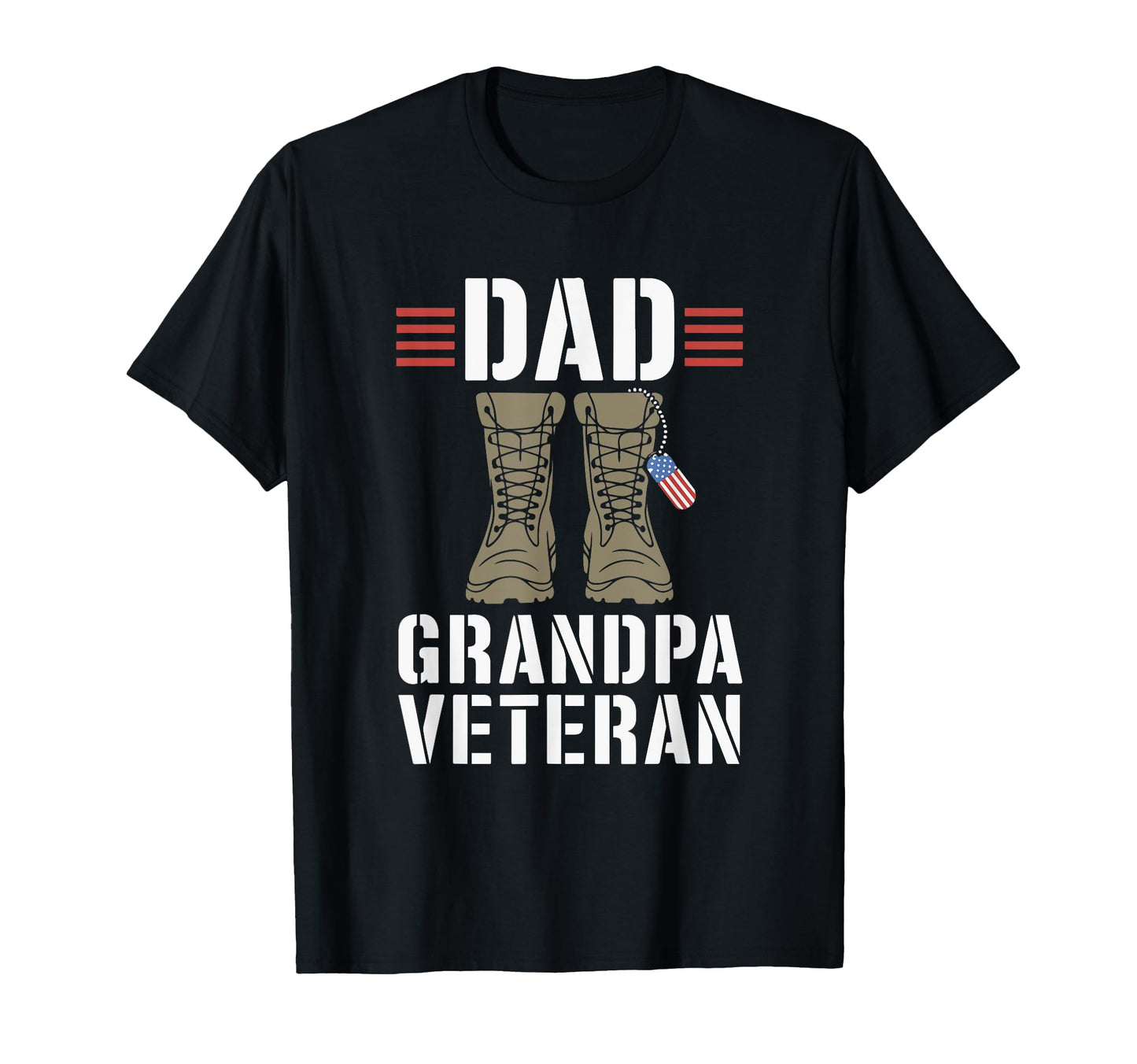 Veteran Dad Grandpa Proud Patriotic T-Shirt - Novelty Apparel Unisex - T-Shirt, Sweatshirt, Hoodie