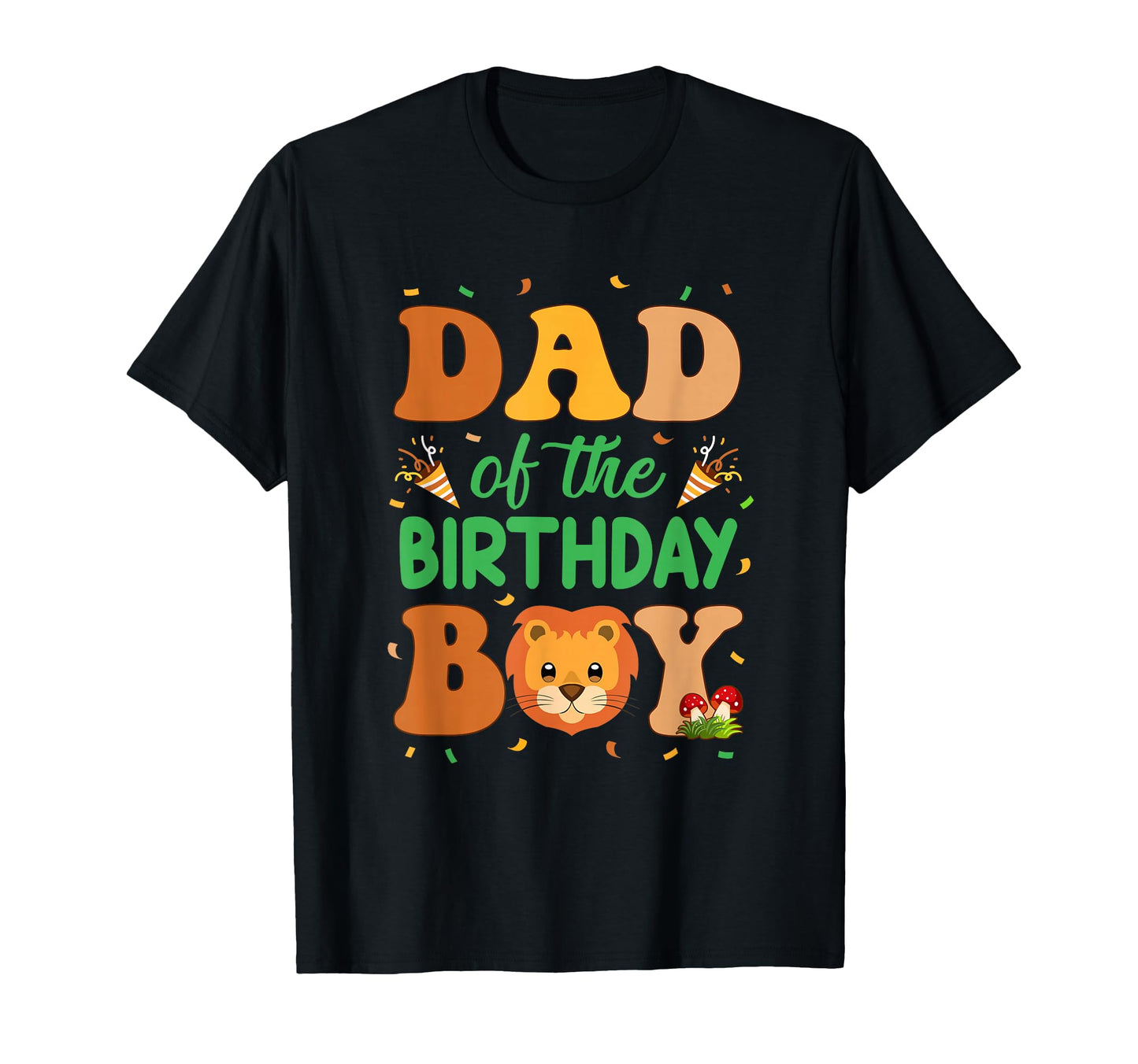 Dad Birthday Lion Family Party T-Shirt - Unique Graphic for Adults - T-Shirt, Sweatshirt, Hoodie