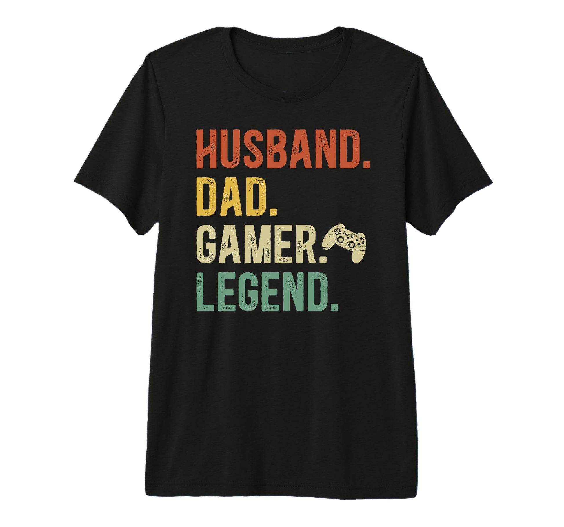Mens Husband Dad Gamer Dad Gaming Dad T-Shirt - Custom Art Print Men Women - T-Shirt, Sweatshirt, Hoodie