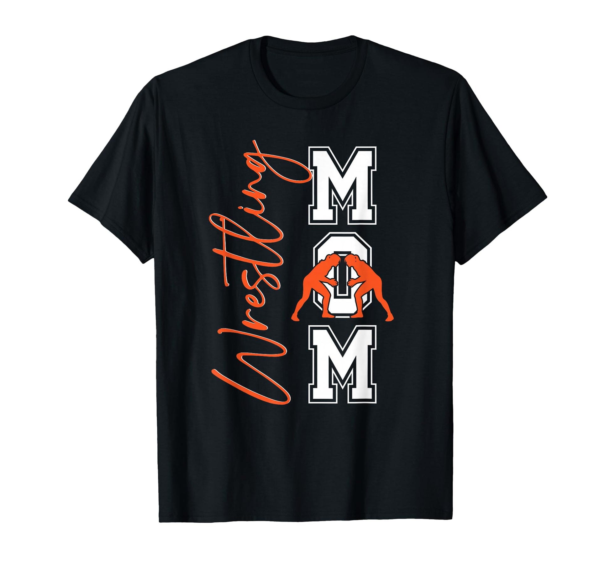 Orange Wrestling Wrestler Mom Mama T-Shirt - Novelty Apparel for Adults - T-Shirt, Sweatshirt, Hoodie
