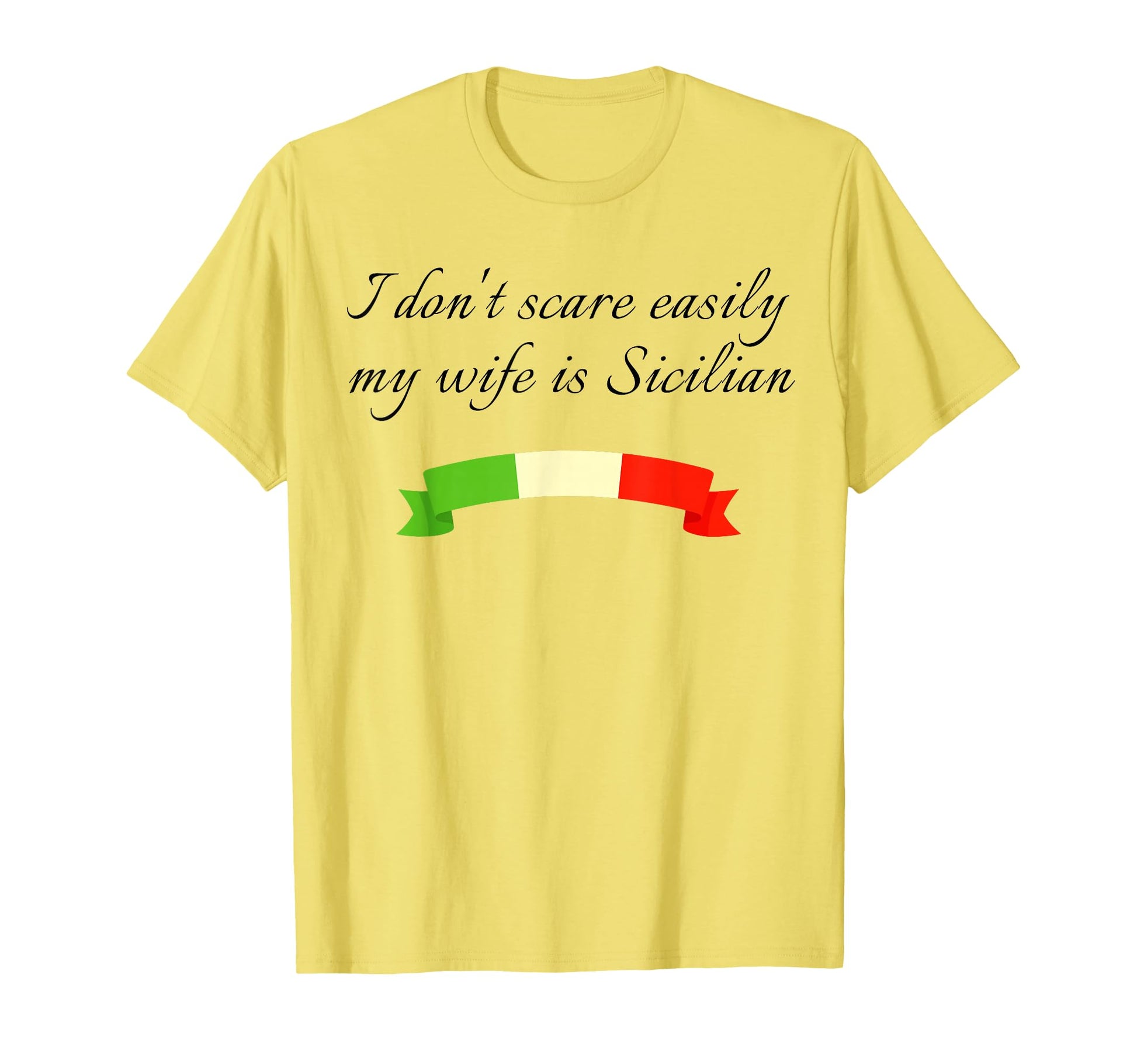 Funny Dont Scare Easily My Wife Is T-Shirt - Fun Novelty Design for Adults - T-Shirt, Sweatshirt, Hoodie