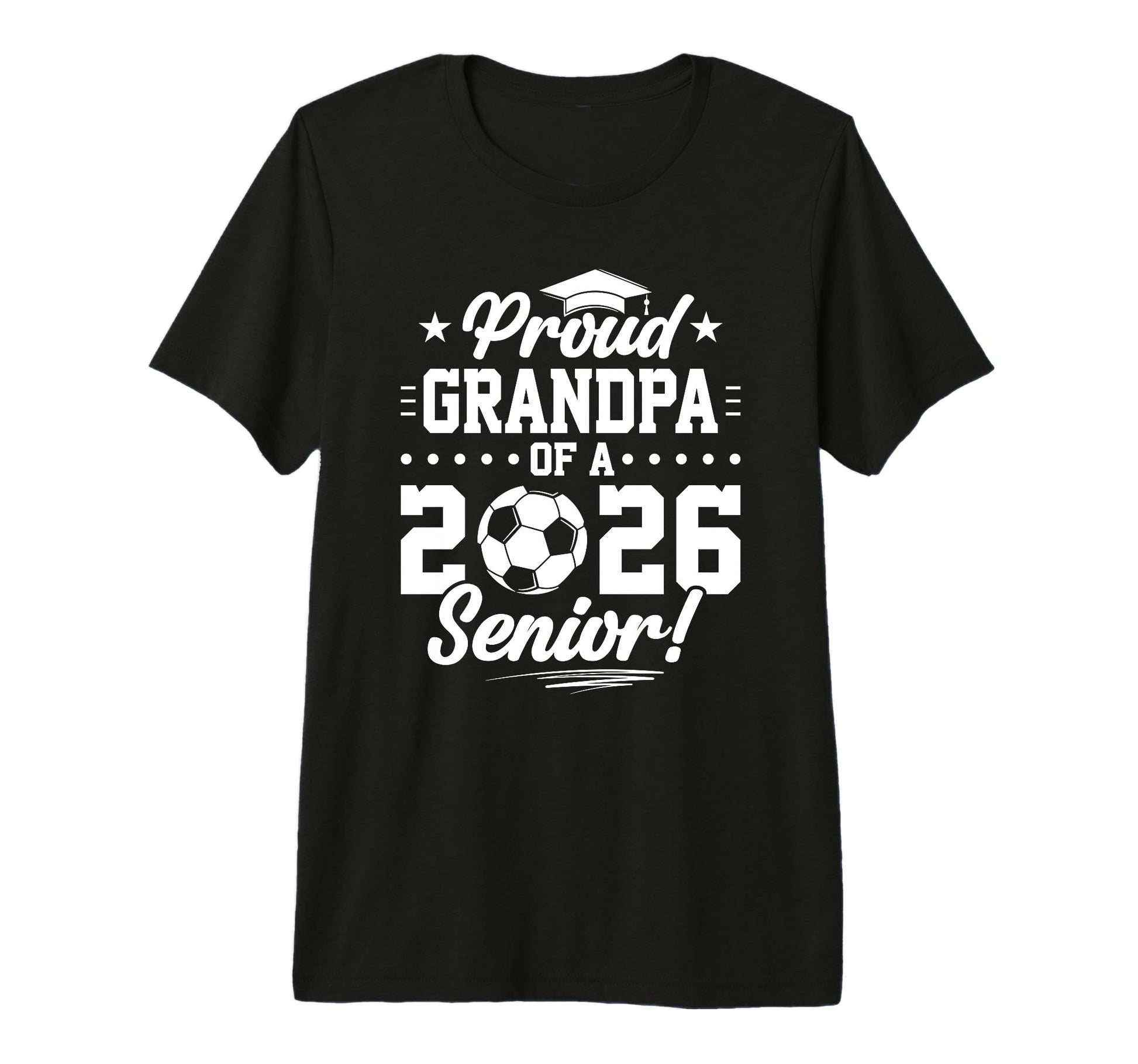 Proud Grandpa 2026 Senior Soccer T-Shirt - Novelty Apparel for Adults - T-Shirt, Sweatshirt, Hoodie