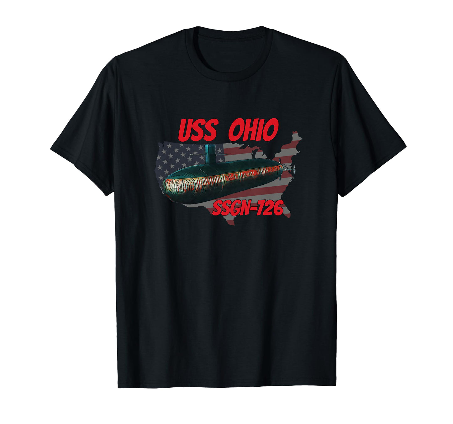 Uss Ohio Ssgn 726 Submarine Veterans Day T-Shirt - Novelty Apparel Unisex - T-Shirt, Sweatshirt, Hoodie
