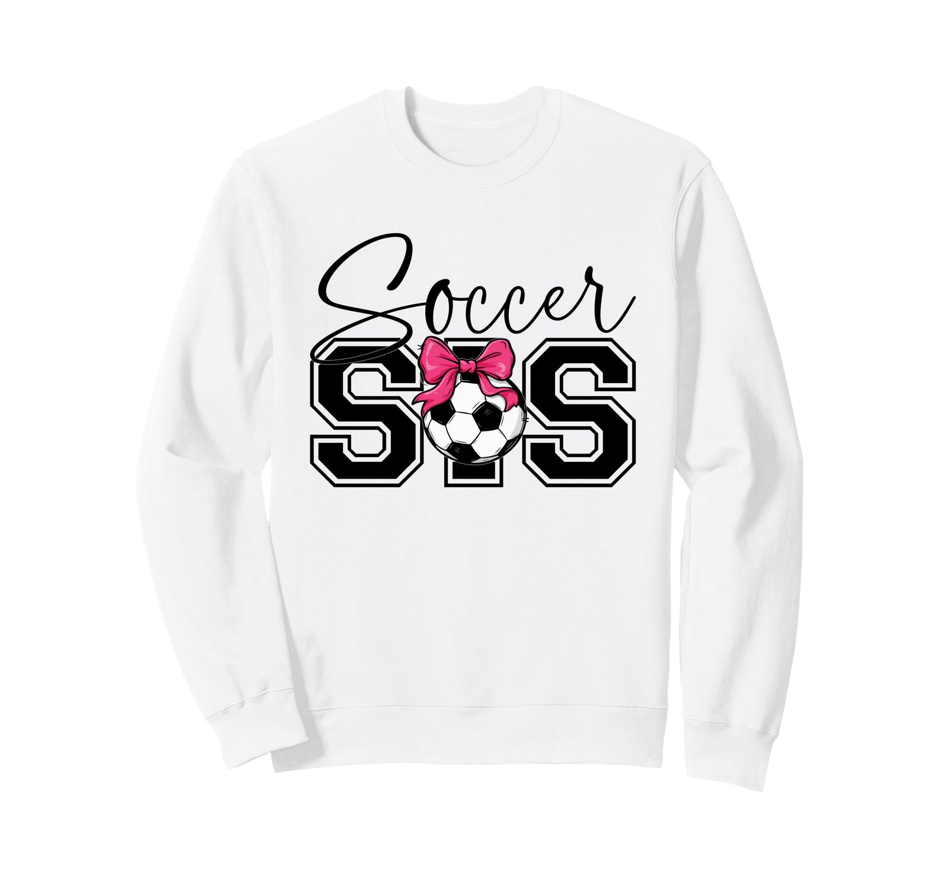 Soccer Sister Heart Big Sister Sweatshirt - Graphic Print for Adults - T-Shirt, Sweatshirt, Hoodie
