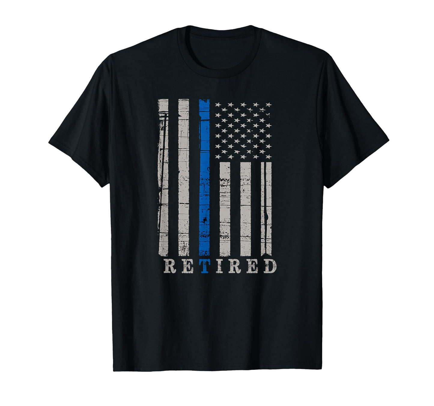 Retired Police Officer Thin Blue Line T-Shirt - Minimalist Print Unisex - T-Shirt, Sweatshirt, Hoodie