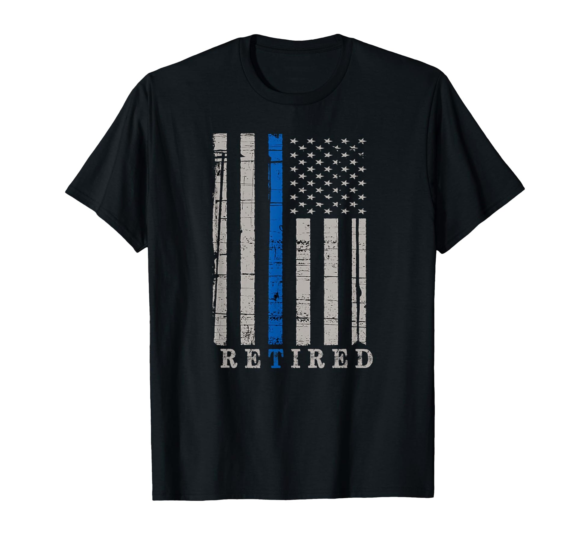 Retired Police Officer Thin Blue Line T-Shirt - Minimalist Print Unisex - T-Shirt, Sweatshirt, Hoodie