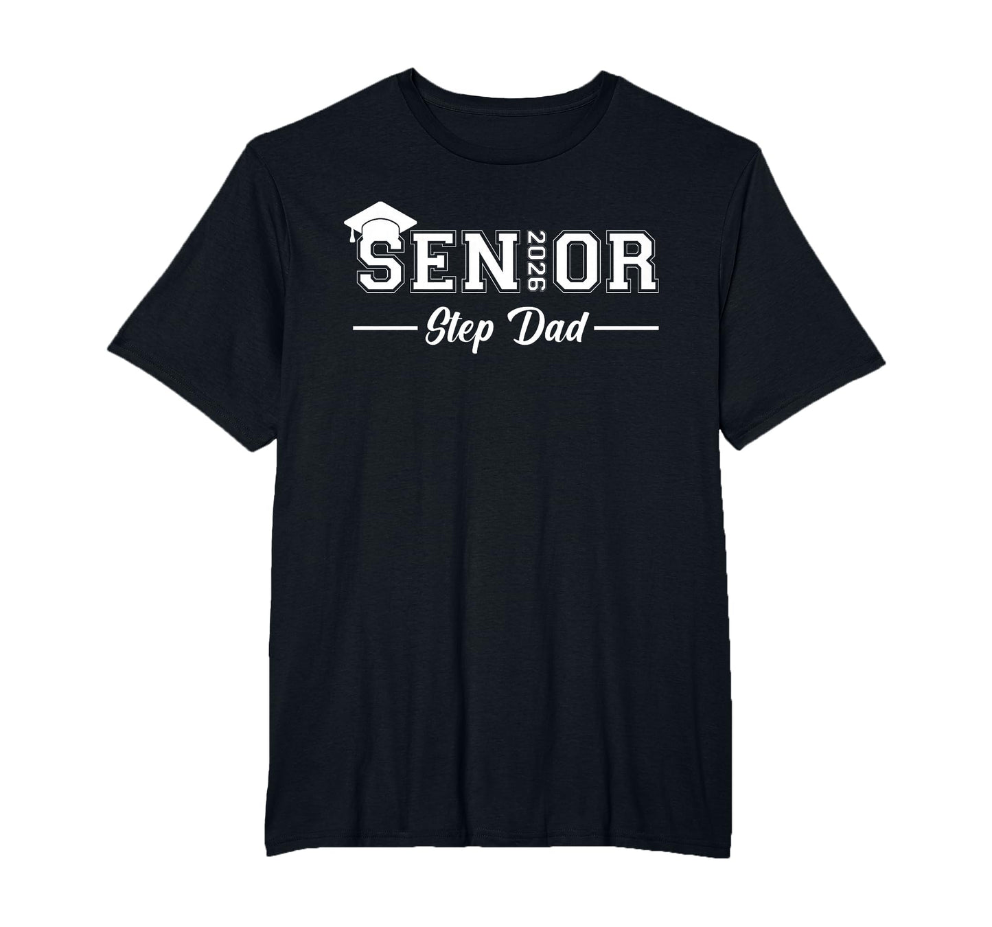 Proud Step Dad 2026 Senior Papa Class T-Shirt - Trendy Graphic for Adults - T-Shirt, Sweatshirt, Hoodie
