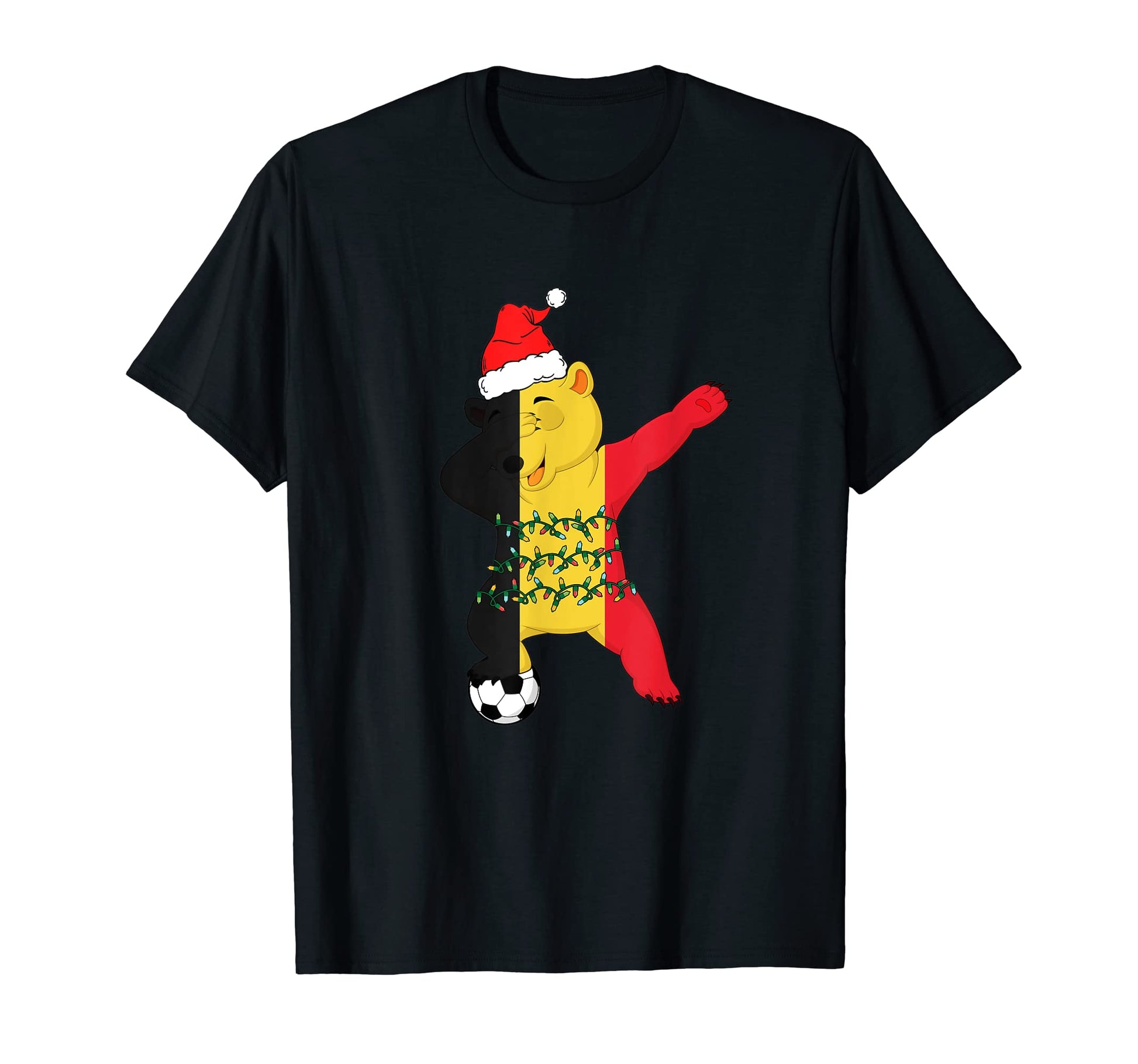 Soccer Dabbing Polar Bear Hat Lights T-Shirt - Aesthetic Graphic Unisex - T-Shirt, Sweatshirt, Hoodie