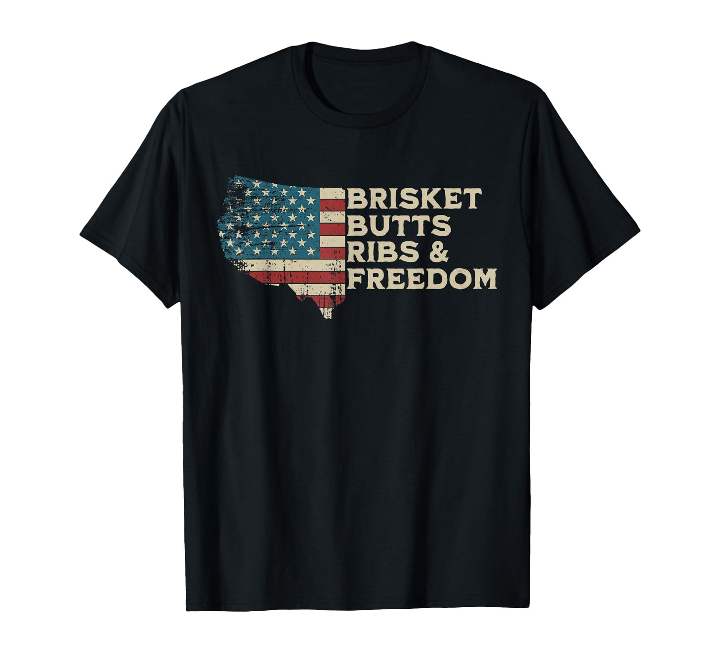 Brisket Butts Ribs And Freedom T-Shirt - Aesthetic Graphic Men Women - T-Shirt, Sweatshirt, Hoodie
