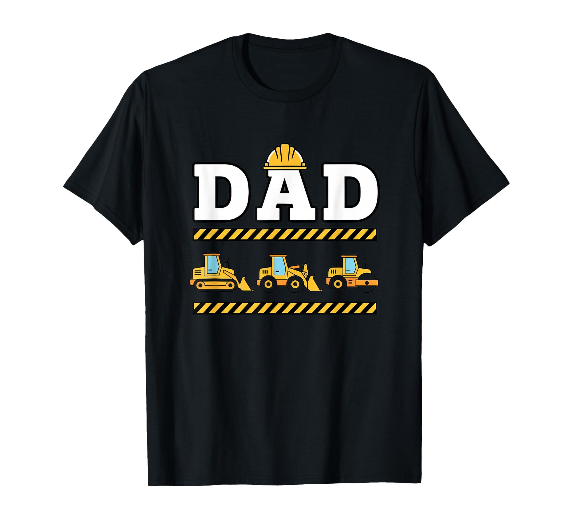 Dad Construction Hard Hat Bulldozer T-Shirt - Custom Art Print Men Women - T-Shirt, Sweatshirt, Hoodie