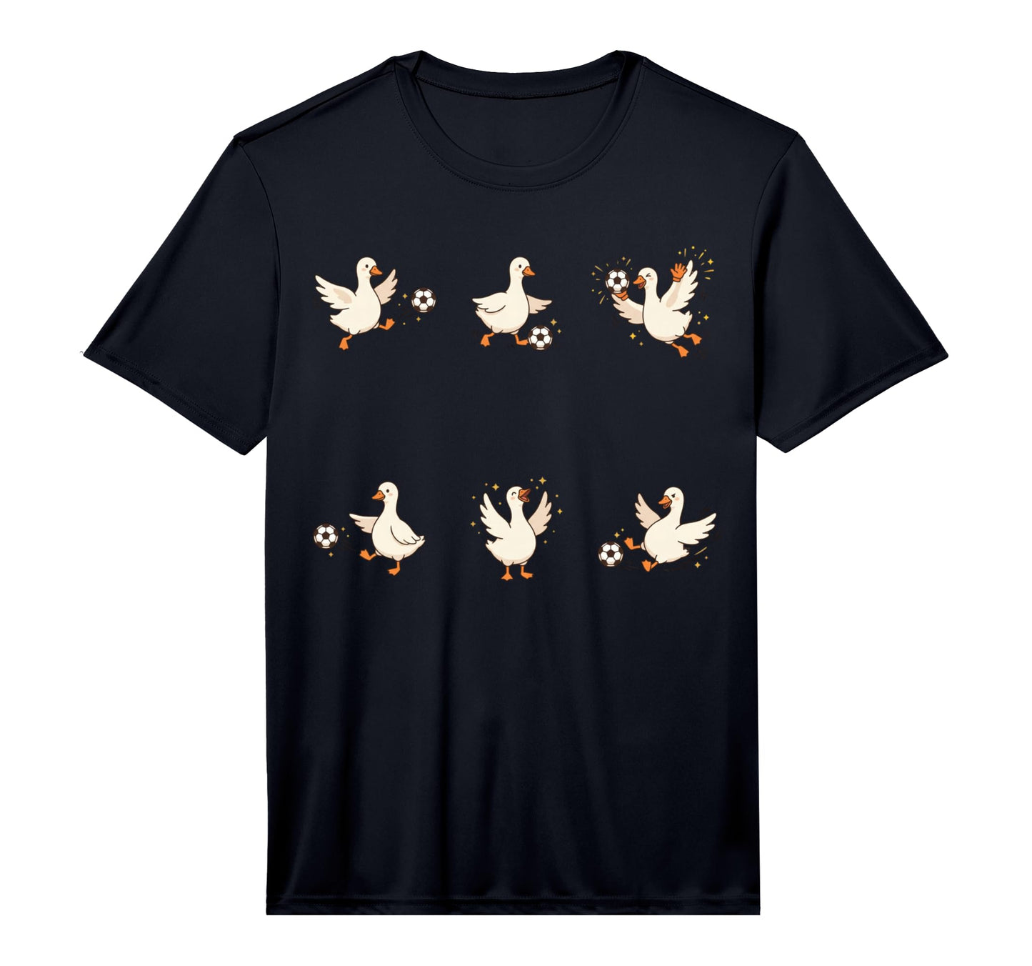 Silly Goose Playing Soccer Player T-Shirt - Minimalist Print for Adults - T-Shirt, Sweatshirt, Hoodie