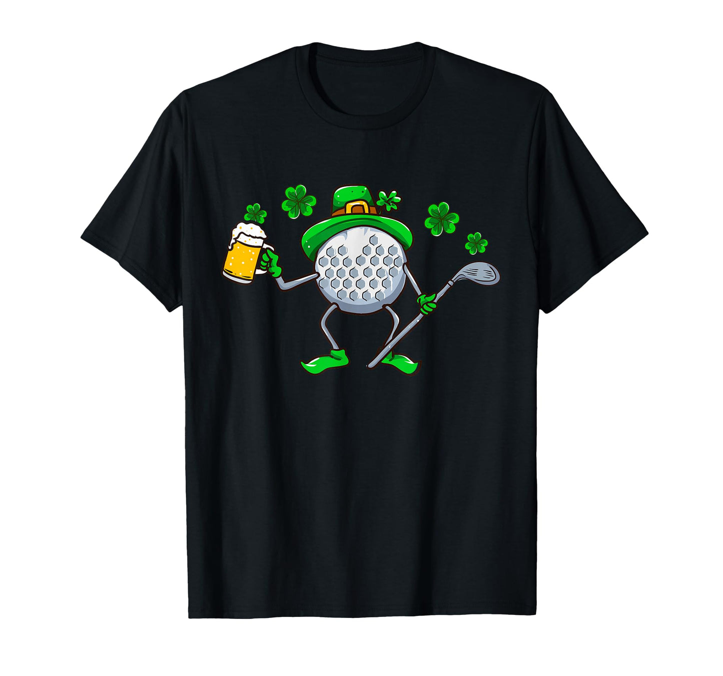 St Patricks Day Golf Golfing Irish T-Shirt - Fun Novelty Design Men Women - T-Shirt, Sweatshirt, Hoodie