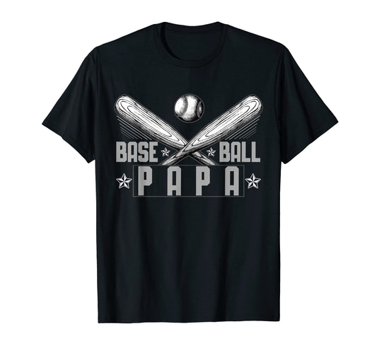Baseball Papa Sports Dad Sweatshirt - Fun Novelty Design for Adults - T-Shirt, Sweatshirt, Hoodie