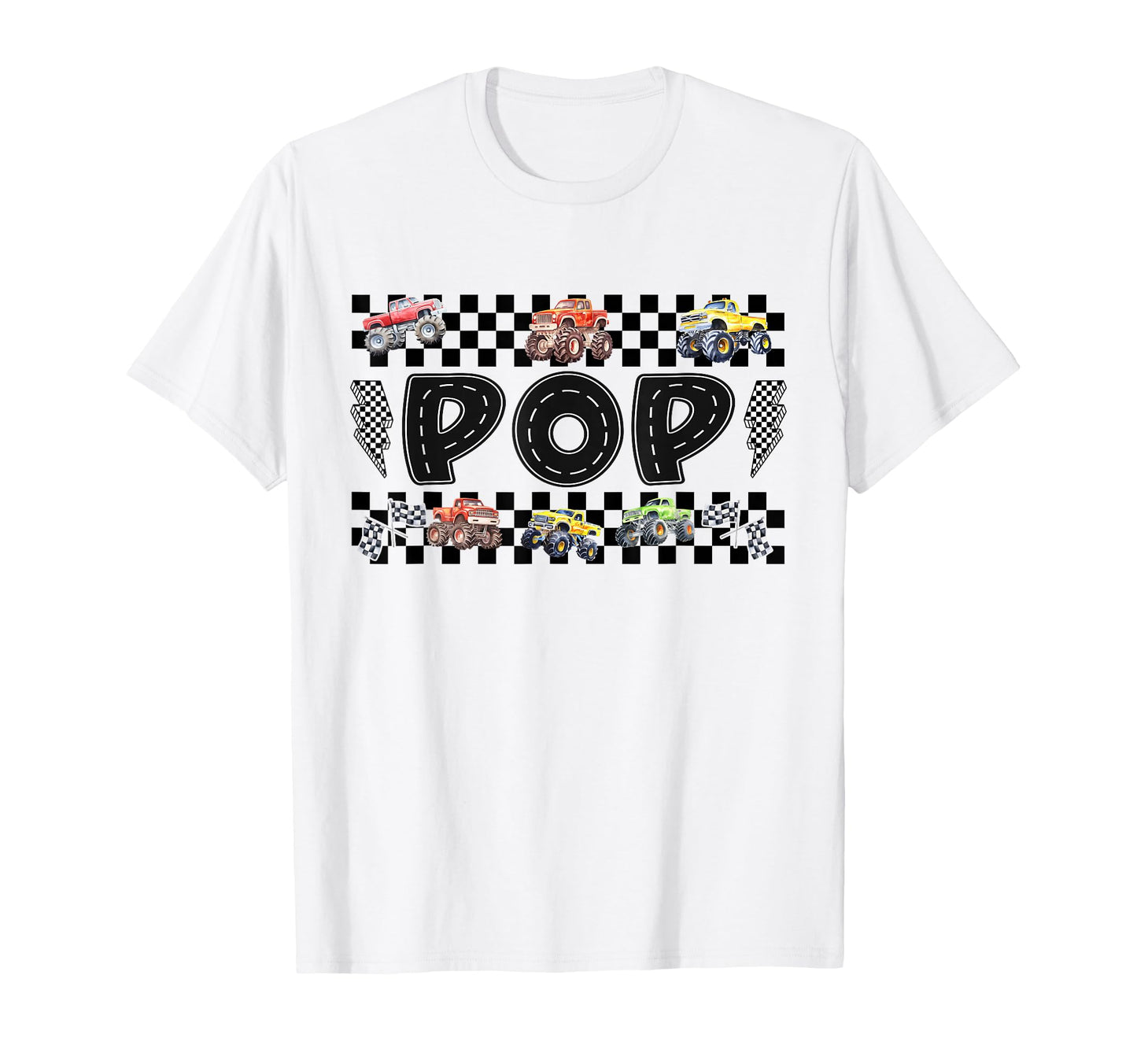 Pop Monster Truck Family Crew Birthday T-Shirt - Minimalist Print Unisex - T-Shirt, Sweatshirt, Hoodie