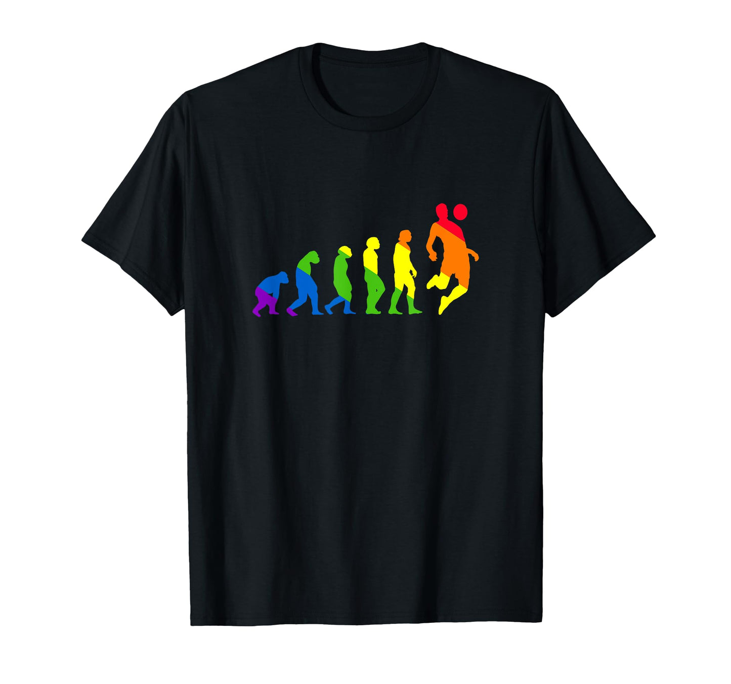 Footballer Evolution Colourful Football T-Shirt - Unique Graphic Men Women - T-Shirt, Sweatshirt, Hoodie
