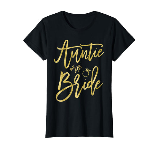Auntie Bride Ring Graphics Dark Yellow T-Shirt - Aesthetic Graphic Unisex - T-Shirt, Sweatshirt, Hoodie