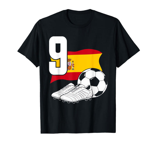 9 Soccer Birthday Gift Soccer Fan T-Shirt - Trendy Graphic for Adults - T-Shirt, Sweatshirt, Hoodie