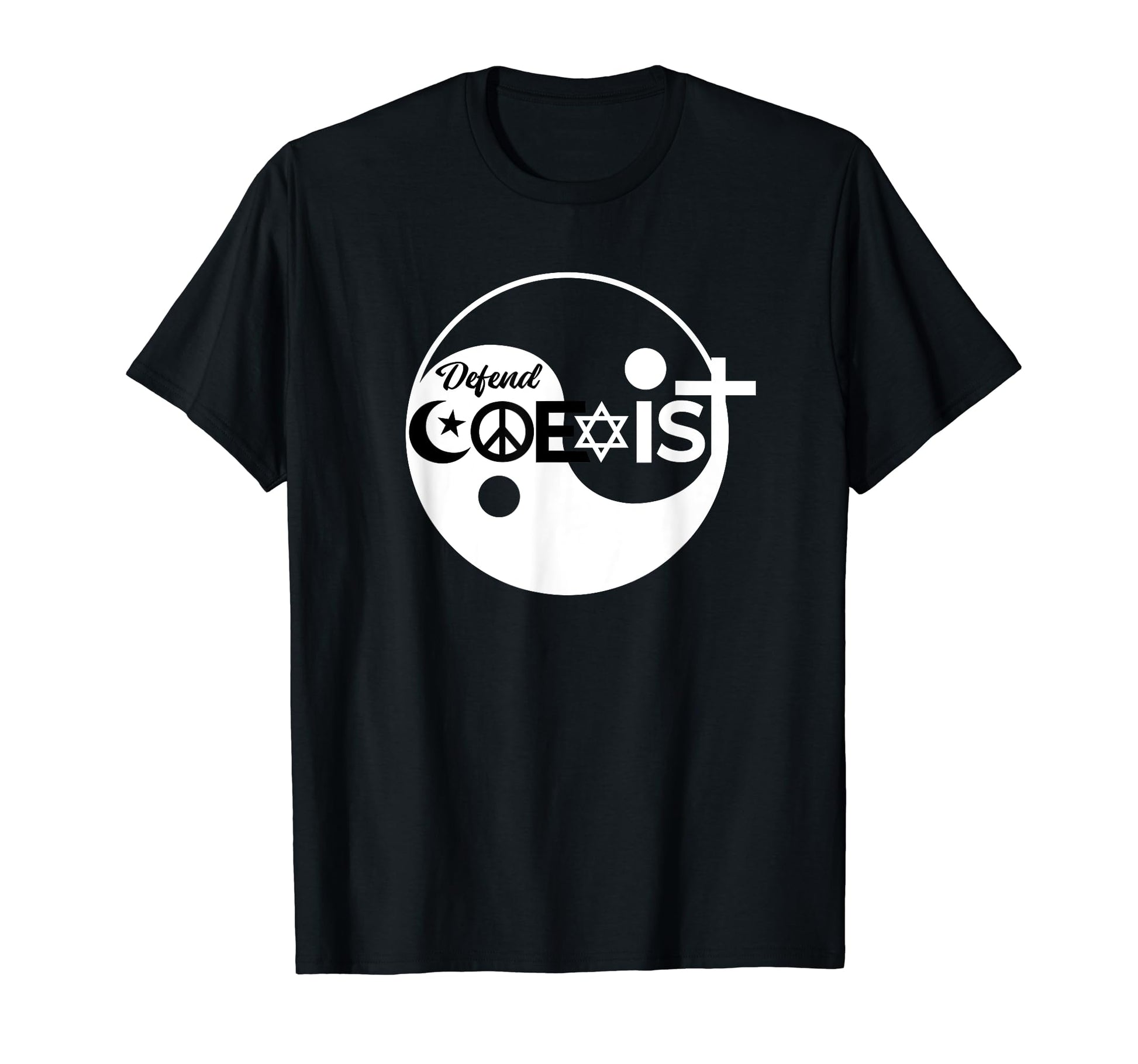 Christian Jew Islam Peace Coexist T-Shirt - Fun Novelty Design Unisex - T-Shirt, Sweatshirt, Hoodie