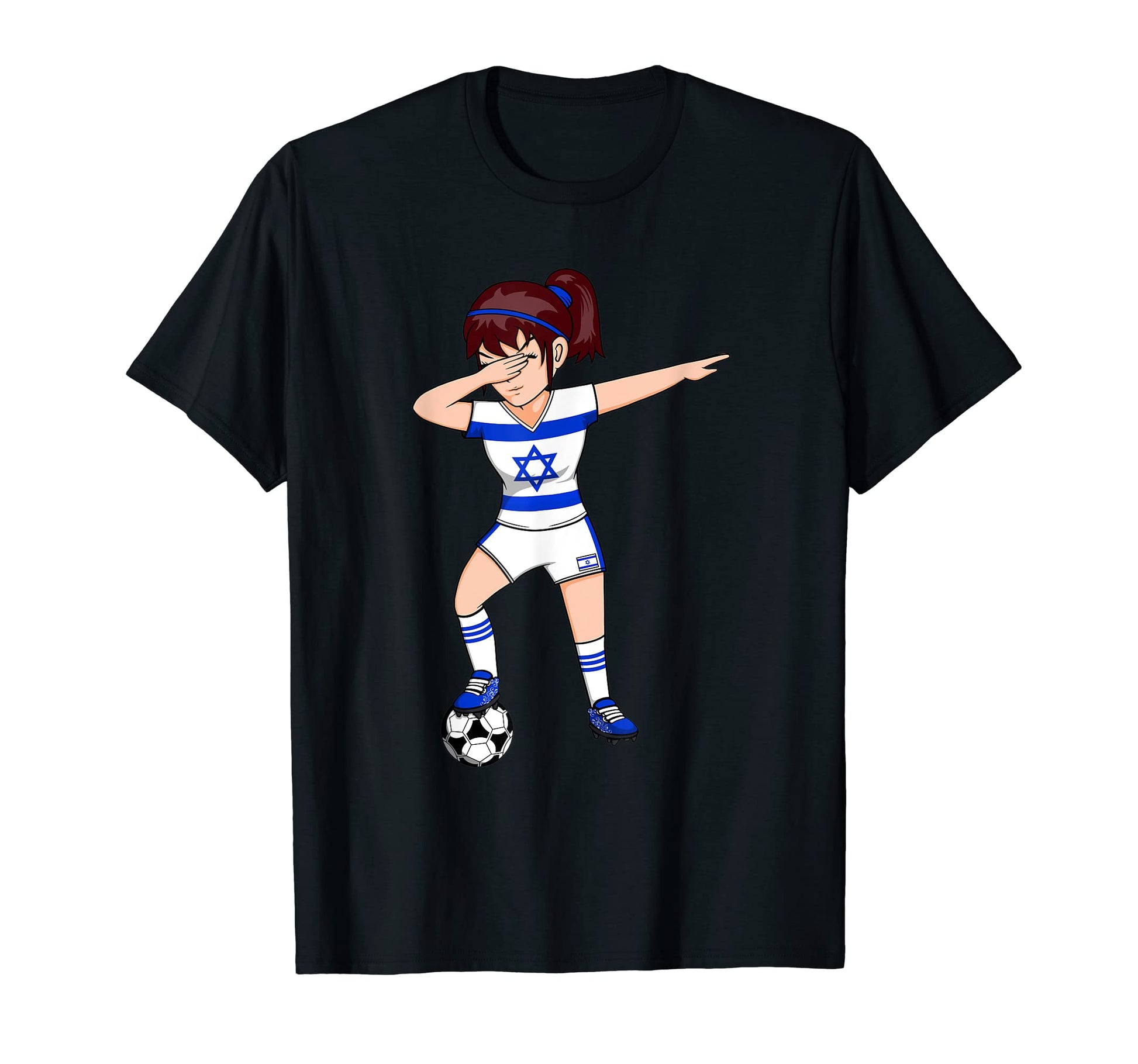 Dabbing Soccer Israel Jersey Israeli T-Shirt - Custom Art Print Unisex - T-Shirt, Sweatshirt, Hoodie