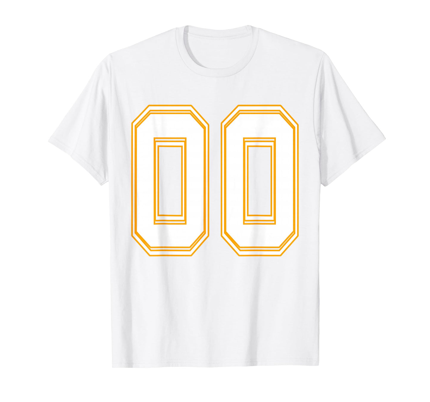 Number 00 Red Yellow White Football T-Shirt - Novelty Apparel Men Women - T-Shirt, Sweatshirt, Hoodie