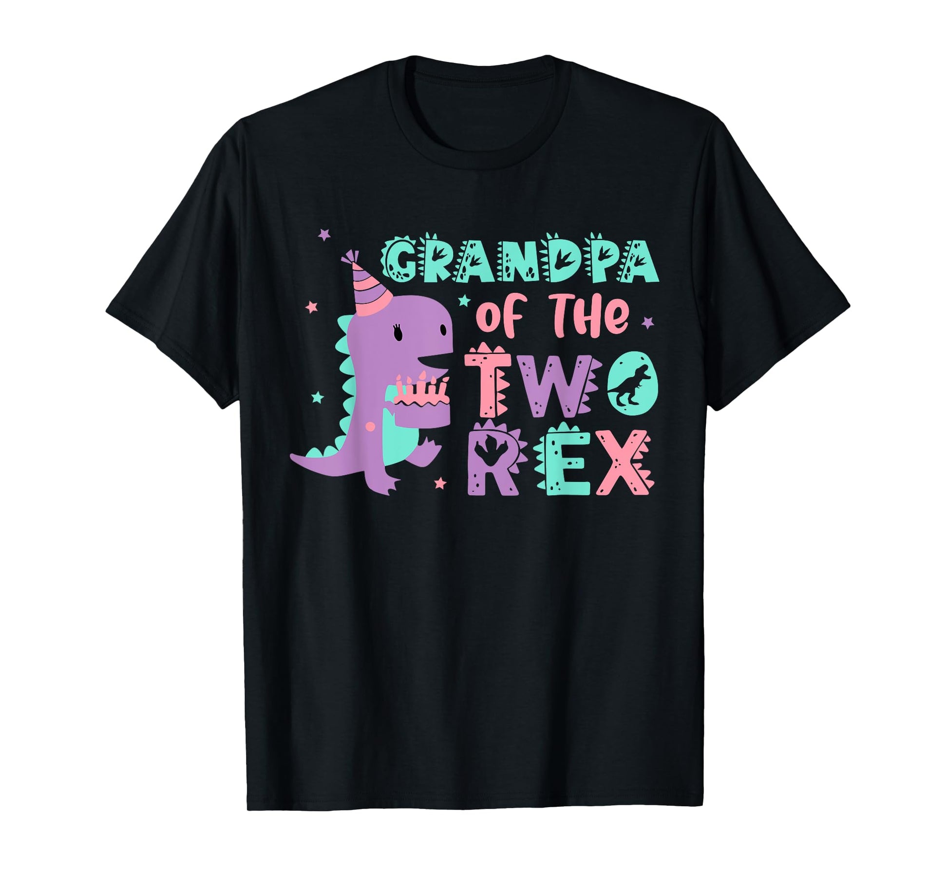 Grandpa Two Rex Birthday Dinosaur T-Shirt - Aesthetic Graphic Men Women - T-Shirt, Sweatshirt, Hoodie