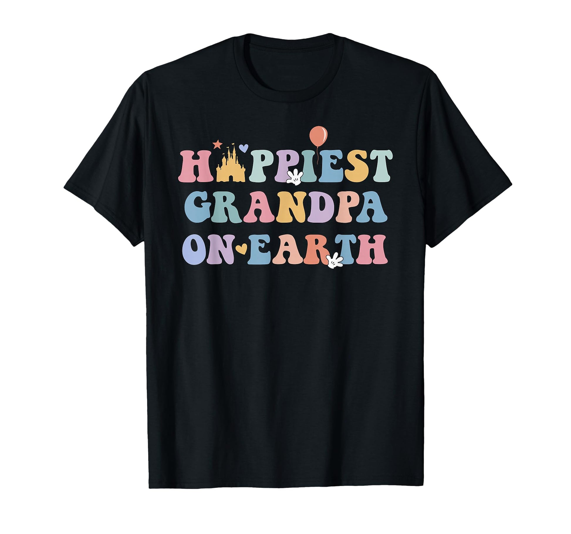 Happiest Grandpa Earth Fathers Day T-Shirt - Novelty Apparel Unisex - T-Shirt, Sweatshirt, Hoodie