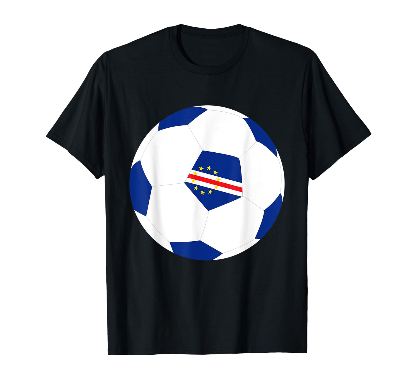 Cape Verde Soccer Ball Flag Jersey Pride T-Shirt - Graphic Print Men Women - T-Shirt, Sweatshirt, Hoodie