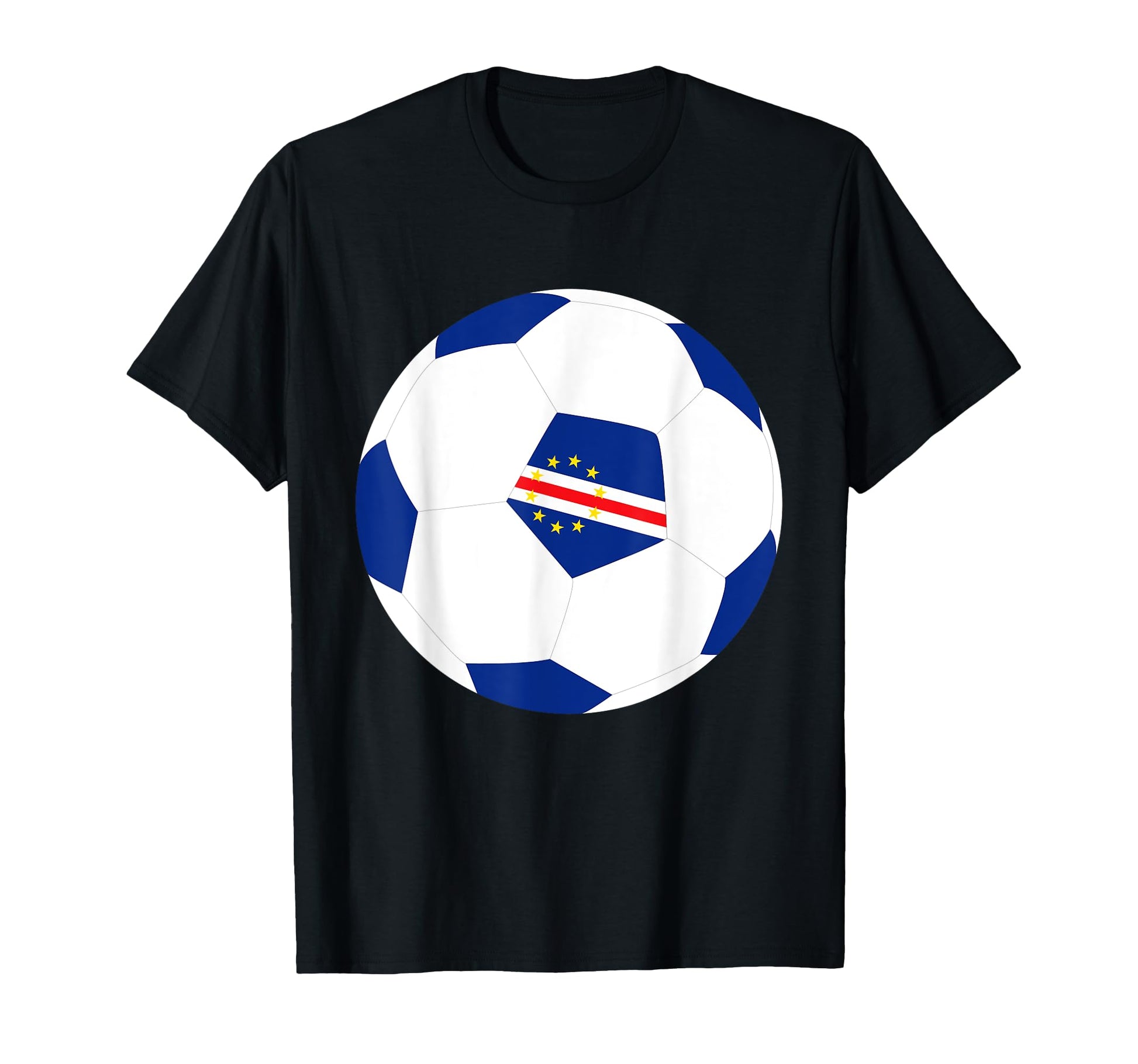 Cape Verde Soccer Ball Flag Jersey Pride T-Shirt - Graphic Print Men Women - T-Shirt, Sweatshirt, Hoodie