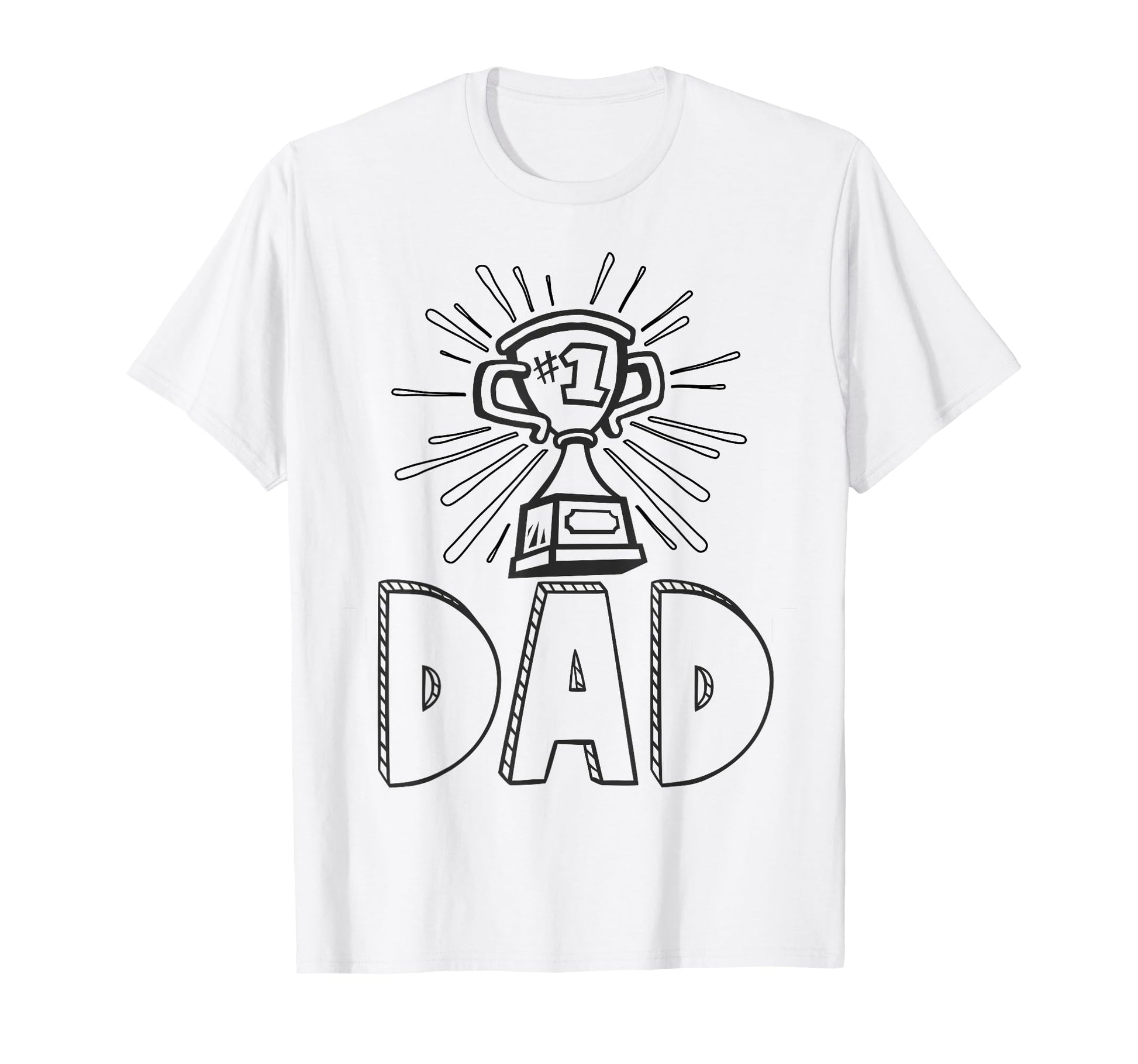 Mens 1 Dad Coloring Diy Fathers Day Gift T-Shirt - Unique Graphic Unisex - T-Shirt, Sweatshirt, Hoodie