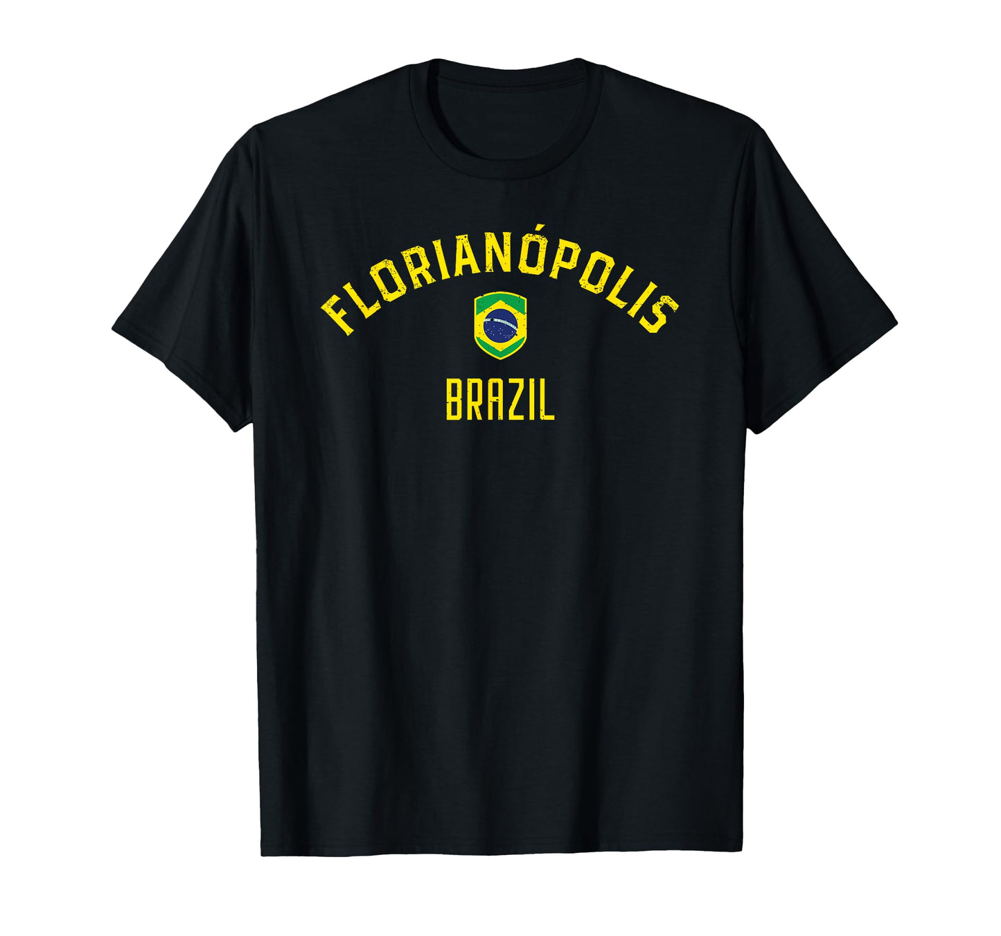 Florianopolis Brazil Brazilian Flag T-Shirt - Graphic Print Men Women - T-Shirt, Sweatshirt, Hoodie