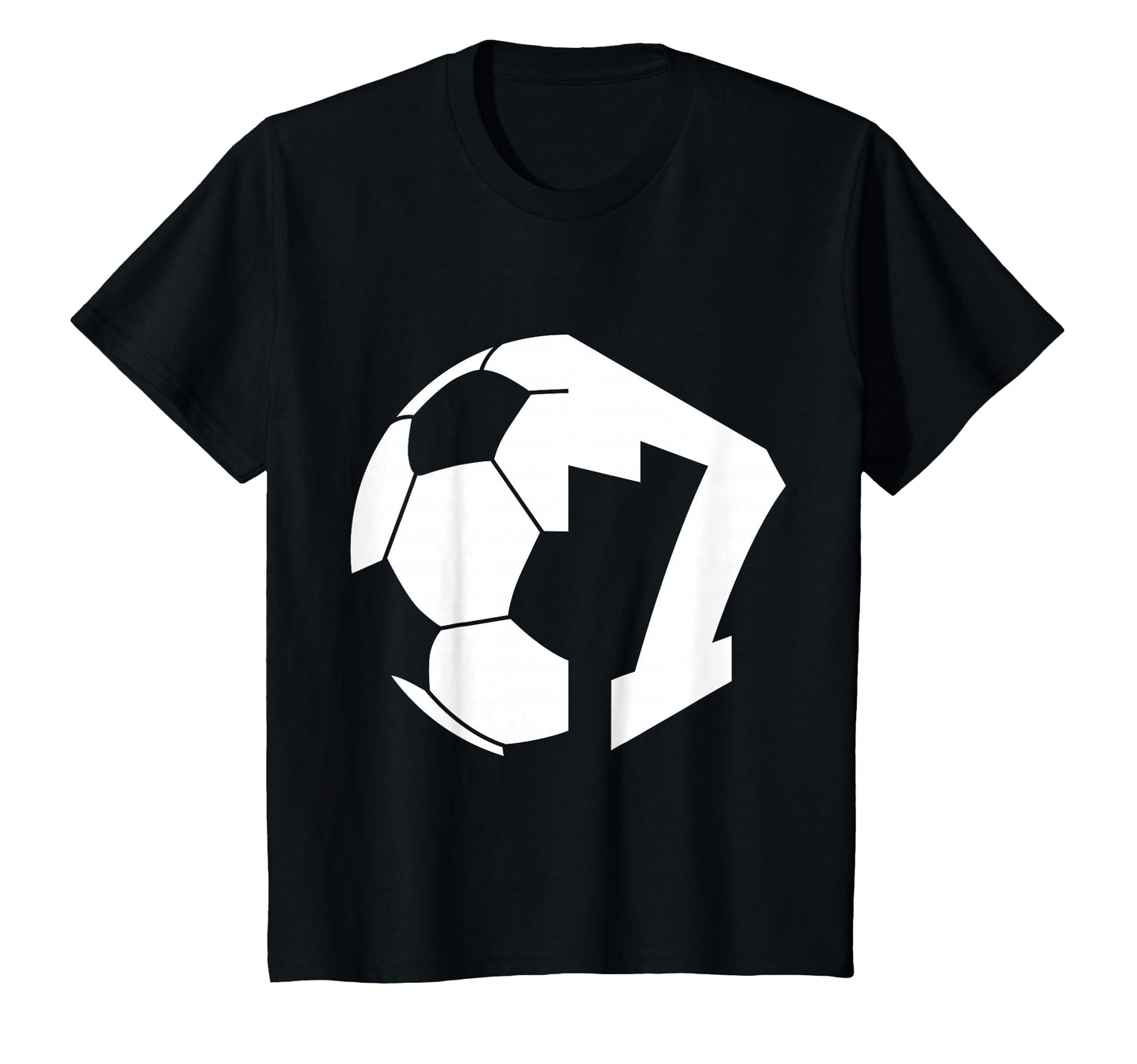 Number 7 Years Soccer 7Th Birthday T-Shirt - Custom Art Print Unisex - T-Shirt, Sweatshirt, Hoodie
