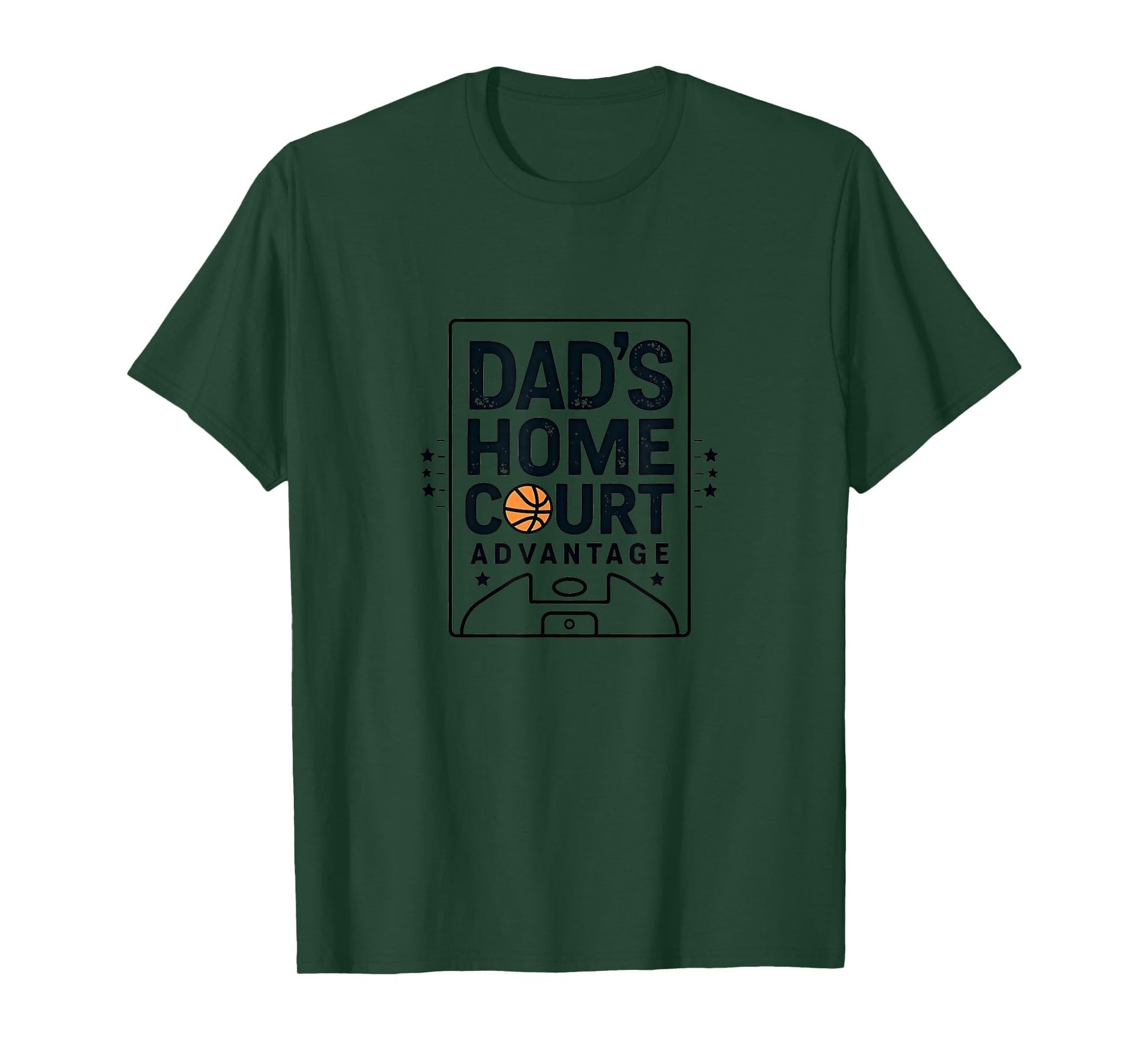 Dads Home Court Advantage Basketball T-Shirt - Minimalist Print Men Women - T-Shirt, Sweatshirt, Hoodie
