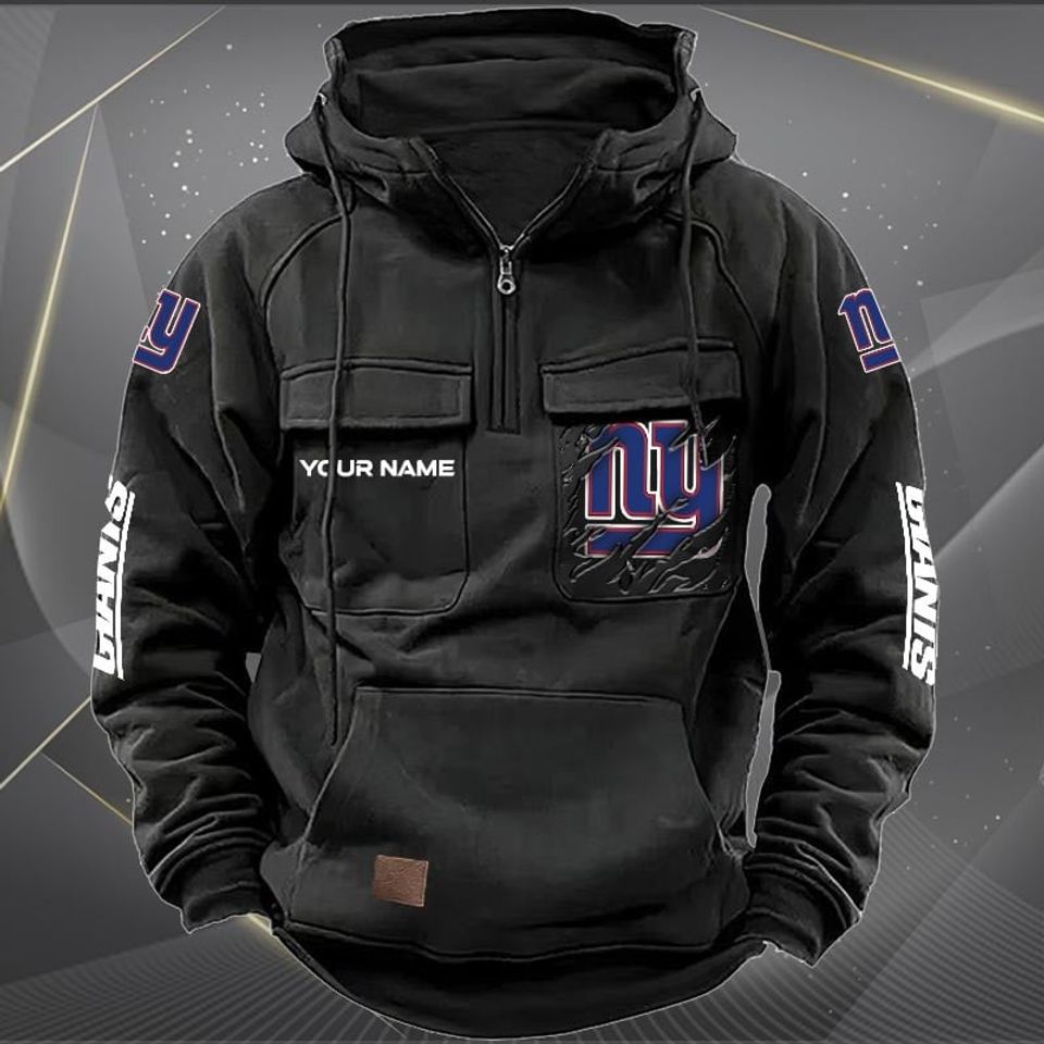 New York Giants Custom Cargo Hoodie Unisex T-shirt, Sweatshirt, Hoodie, Long Sleeve Tee - T-Shirt, Sweatshirt, Hoodie