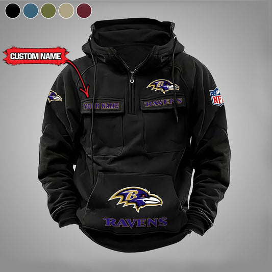 Baltimore Ravens Custom Cargo Hoodie Unisex T-shirt, Sweatshirt, Hoodie, Long Sleeve Tee - T-Shirt, Sweatshirt, Hoodie