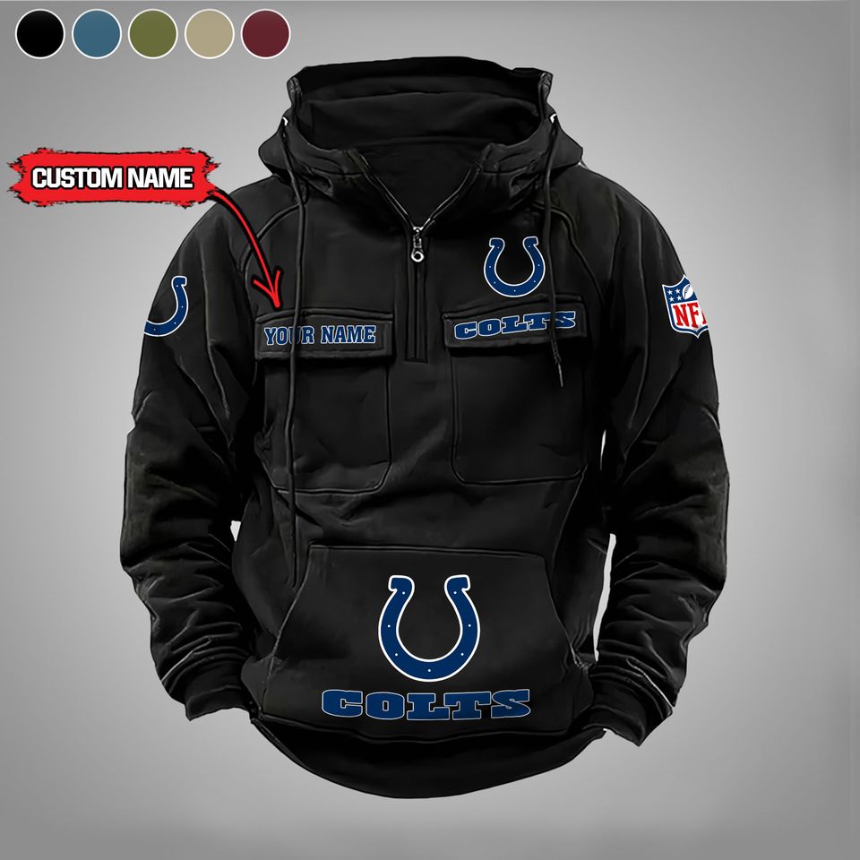 Indianapolis Colts Personalized Cargo Hoodie Unisex T-shirt, Sweatshirt, Hoodie, Long Sleeve Tee - T-Shirt, Sweatshirt, Hoodie