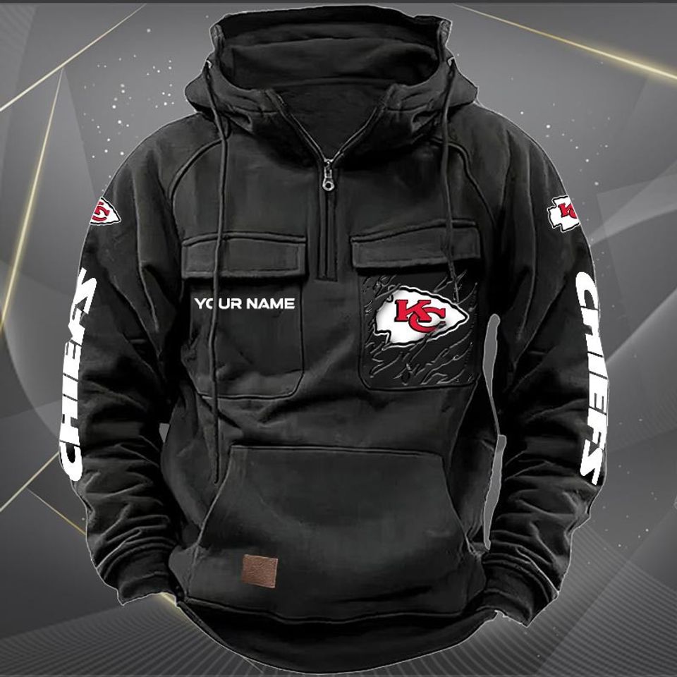 Chiefs Personalized Cargo Hoodie Unisex T-shirt, Sweatshirt, Hoodie, Long Sleeve Tee - T-Shirt, Sweatshirt, Hoodie