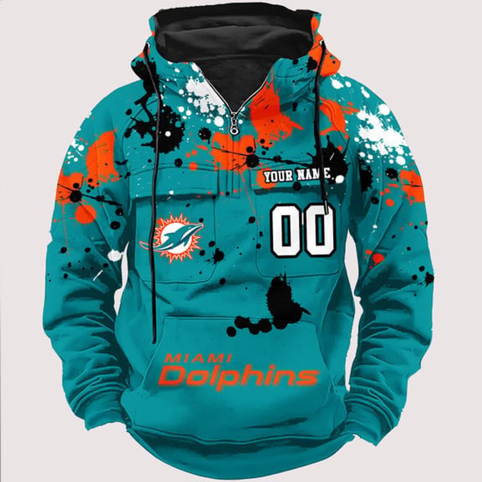 Miami Dolphins Classic 3D Cargo Hoodie Unisex T-shirt, Sweatshirt, Hoodie, Long Sleeve Tee - T-Shirt, Sweatshirt, Hoodie