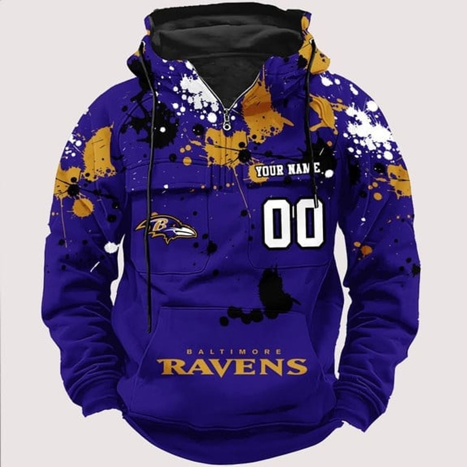 Baltimore Raven Classic Revival 3D Hoodie Unisex T-shirt, Sweatshirt, Hoodie, Long Sleeve Tee - T-Shirt, Sweatshirt, Hoodie