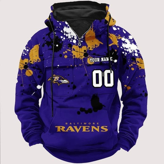 Baltimore Raven Classic Revival 3D Hoodie Unisex T-shirt, Sweatshirt, Hoodie, Long Sleeve Tee - T-Shirt, Sweatshirt, Hoodie