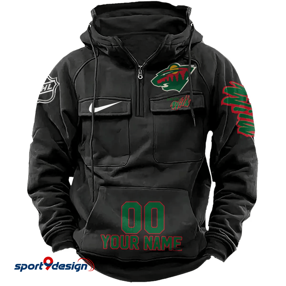 Minnesota Wild Custom Cargo Hoodie For Fan Unisex T-shirt, Sweatshirt, Hoodie, Long Sleeve Tee - T-Shirt, Sweatshirt, Hoodie
