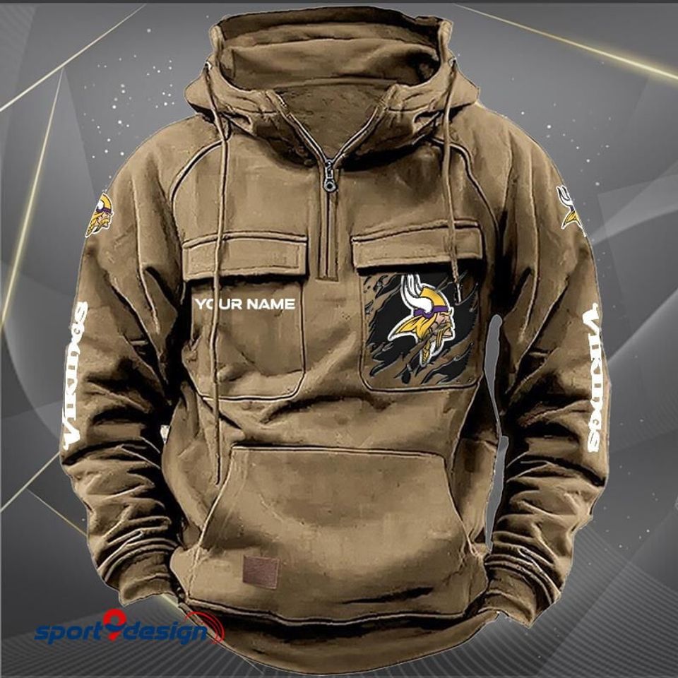 Minnesota Vikings Personalized Vintage Men Hoodie Unisex T-shirt, Sweatshirt, Hoodie, Long Sleeve Tee - T-Shirt, Sweatshirt, Hoodie