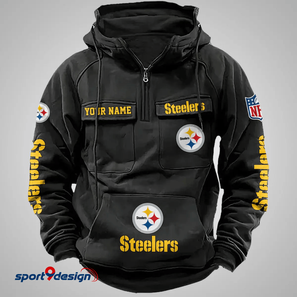 Pittsburgh Steeler Vintage Men Hoodie AZVMHD109 - Sport9Design Unisex T-shirt, Sweatshirt, Hoodie, Long Sleeve Tee - T-Shirt, Sweatshirt, Hoodie