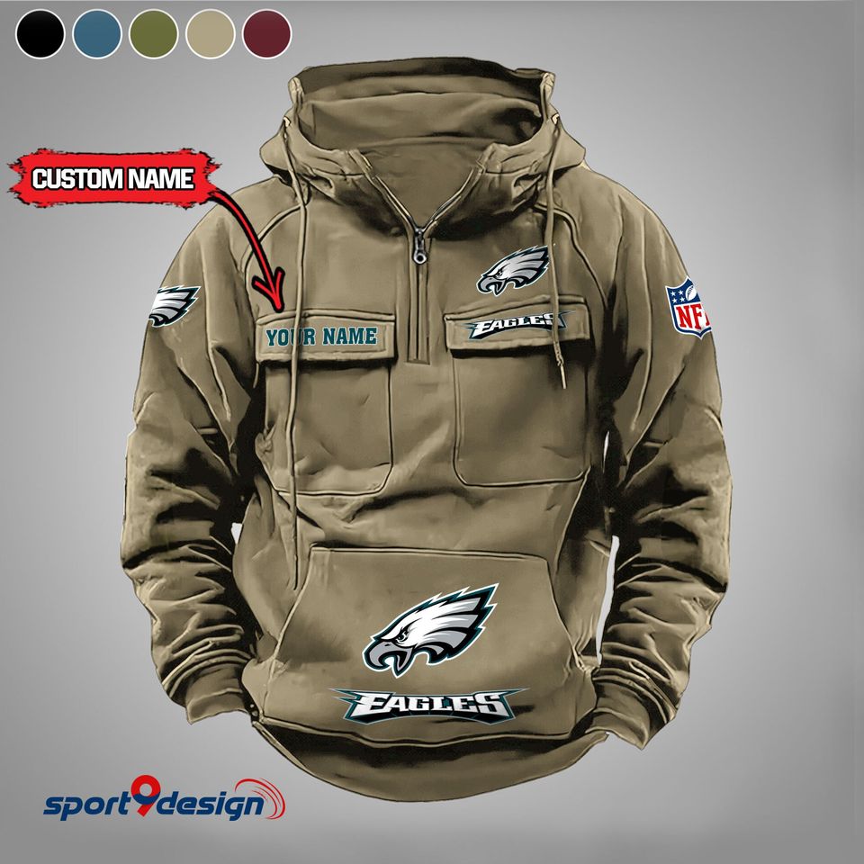 Eagle Custom Cargo Hoodie For Fan Unisex T-shirt, Sweatshirt, Hoodie, Long Sleeve Tee - T-Shirt, Sweatshirt, Hoodie
