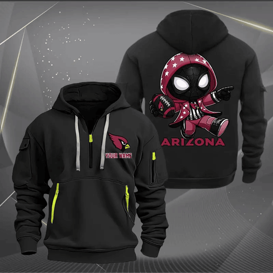 Arizonna Cardinals Quarter Zip Hoodie Custom Name Multicolor Edition Unisex T-shirt, Sweatshirt, Hoodie, Long Sleeve Tee - T-Shirt, Sweatshirt, Hoodie