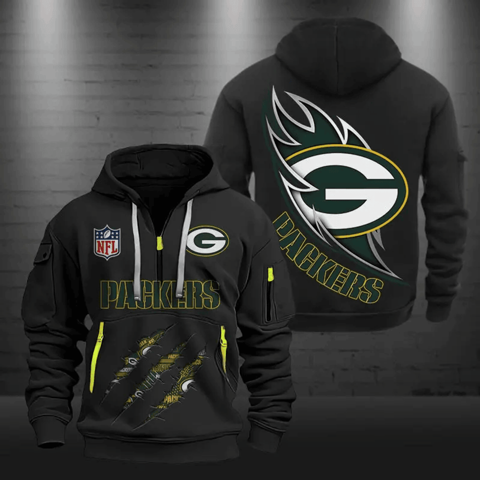 Green Bay Packers DMHT0384 Zip Hoodie Multicolor 2024 Edition - Sport9Design Unisex T-shirt, Sweatshirt, Hoodie, Long Sleeve Tee - T-Shirt, Sweatshirt, Hoodie