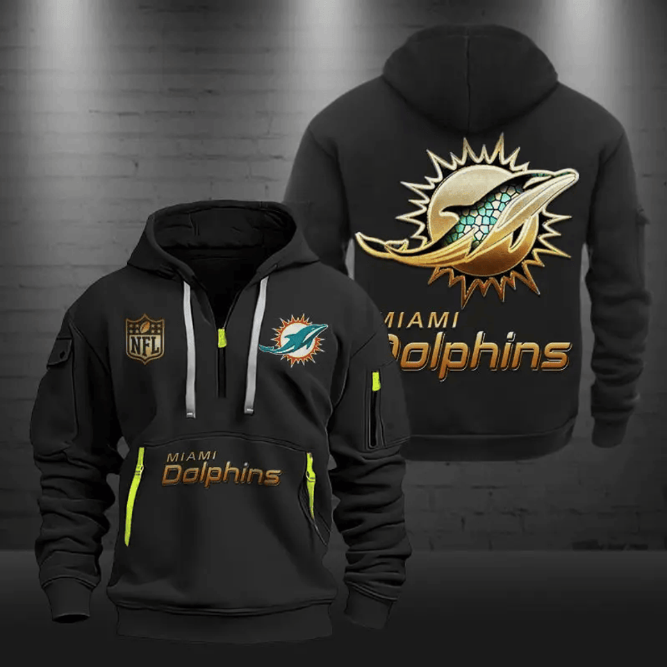 Miami Dolphins DMHT0616 Zip Hoodie Multicolor 2024 Edition - Sport9Design Unisex T-shirt, Sweatshirt, Hoodie, Long Sleeve Tee - T-Shirt, Sweatshirt, Hoodie