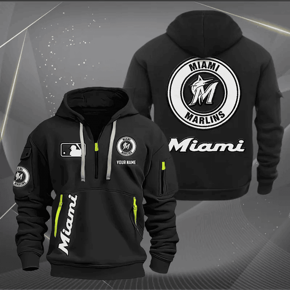 Miami Marlins NNHT0320 Zip Hoodie Multicolor 2024 Edition - Sport9Design Unisex T-shirt, Sweatshirt, Hoodie, Long Sleeve Tee - T-Shirt, Sweatshirt, Hoodie