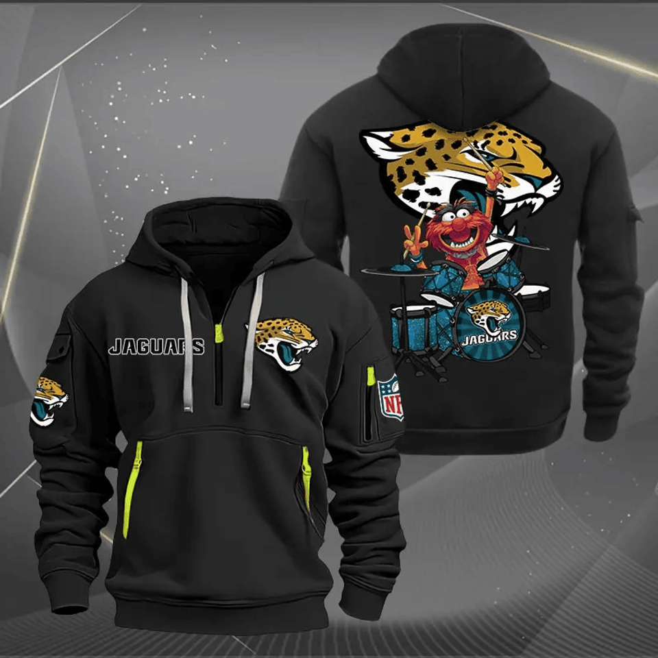 Jacksonville Football Team Quarter Zip Hoodie Rocking Drummer Football Fan Gift Unisex T-shirt, Sweatshirt, Hoodie, Long Sleeve Tee - T-Shirt, Sweatshirt, Hoodie